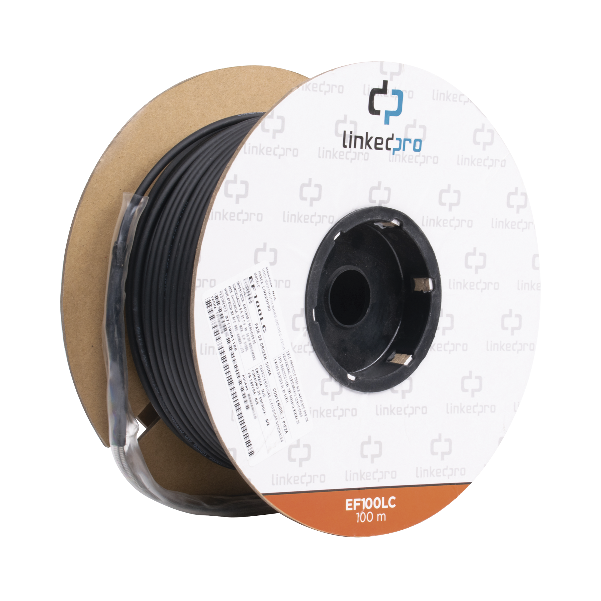Carrete de Fibra Óptica Monomodo con Conectores LC-LC Duplex, Reforzada con Kevlar, de 100 metros Carrete de Fibra Óptica Monomodo con Conectores LC-LC Duplex, Reforzada con Kevlar, de 100 metros